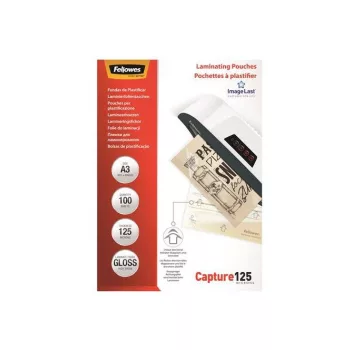   Meleglamináló fólia, 125 mikron, A3, fényes, 100 db,  FELLOWES