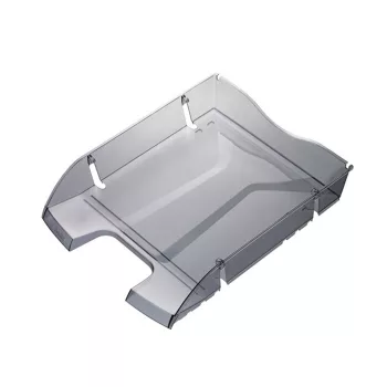   Irattálca, műanyag, törhetetlen, HELIT "Nestable Green Logic", füstszínű