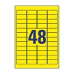 Etikett címke, univerzális visszaszedhető 45,7 x21,2 mm, Avery sárga 