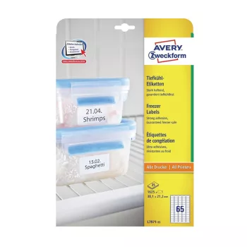 Etikett címke, fagyasztó 38,1 x21,2 mm, Avery 