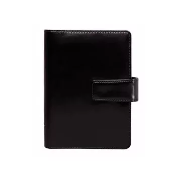   Kalendárium, gyűrűs, betétlapokkal, "L", műbőr, SATURNUS, "223", fekete