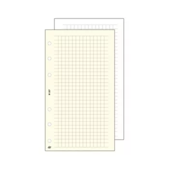   Kalendárium betét, jegyzetlap, "L", kockás, SATURNUS, fehér 