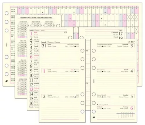 Kalendárium betét, tervező, 'M', SATURNUS, chamois 2024