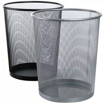 Fémhálós papírkosár ezüst 26,5x28 cm közepes