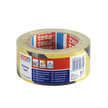 JELÖLŐSZALAG FEKETE-SÁRGA 50MMX33M TESA