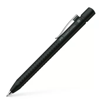   Golyóstoll, 0,5 mm, nyomógombos, FABER-CASTELL "Grip-2011", metál fekete