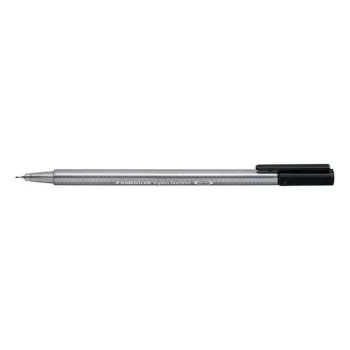 Tűfilc, 0,8 mm, STAEDTLER "Triplus", fekete