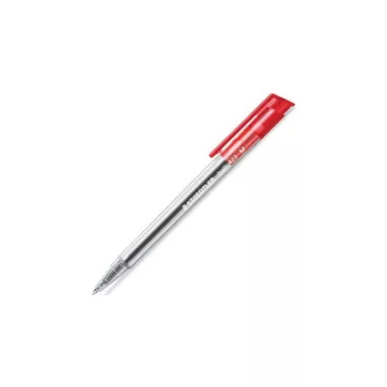   Golyóstoll, 0,5 mm, kupakos, STAEDTLER "Triplus", piros