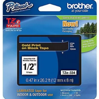 Brother TZe-334 12 mm széles 8 m hosszú szalagkazetta